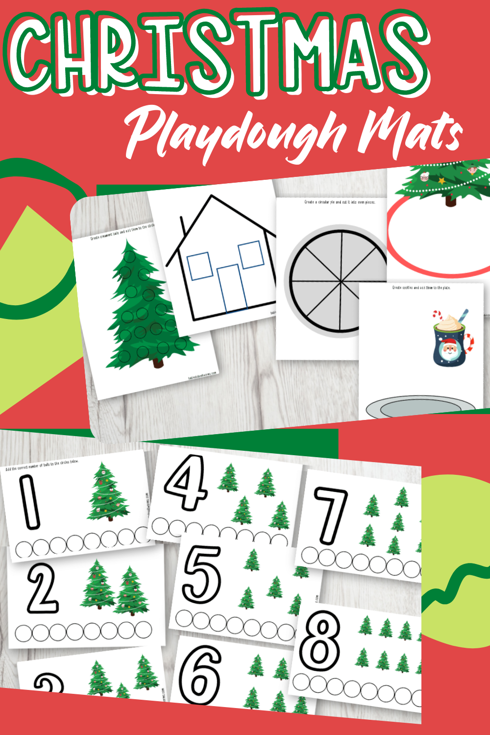 Christmas Playdough Mats | Babies To Bookworms